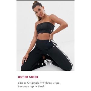 Adidas Originals RYV Three Stripe bandeau bra top
